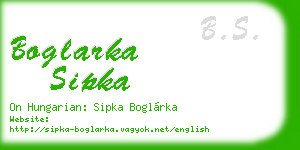 boglarka sipka business card