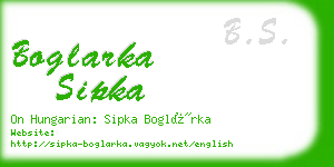 boglarka sipka business card